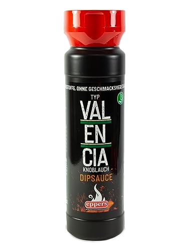 eppers Dip Typ Valencia Knoblauch | Dipsauce für alle Grill- und Fonduegerichte, Snacks, Sandwiches und Gemüsesticks | Eine Delikatesse zu Baked Potatoes | 250ml, Flasche von Eppers