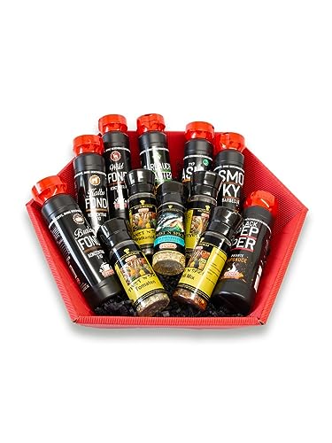 eppers Geschenkkorb groß | perfekte und leckere Geschenkidee | Saucendips, Würzmarinade, Fonds und Grill- und Bratengewürze | 12er Set von Eppers