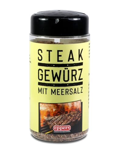 eppers Steakgewürz mit Meersalz | Steak Gewürz | Gewürzsalz für Fleisch | mit Meersalz | Steuer, 250g von Eppers