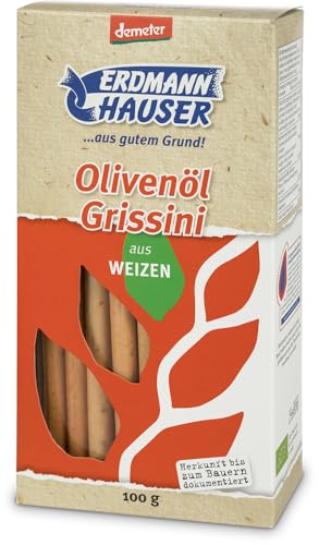 ErdmannHAUSER Getreideprodukte Bio Grissini mit Olivenöl (2 x 100 gr) von ErdmannHAUSER Getreideprod