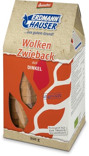 ErdmannHAUSER Getreideprodukte Bio Wolkenzwieback aus Dinkel (1 x 200 gr) von ErdmannHAUSER Getreideprod