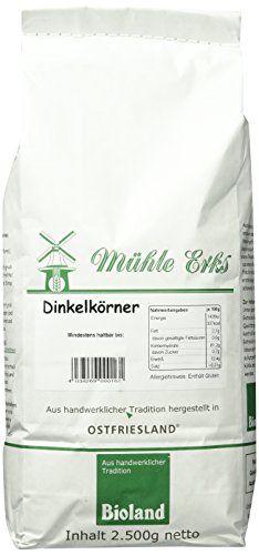 Erks Dinkelkörner Bioland, 4er Pack (4 x 2.5 kg) von Erks