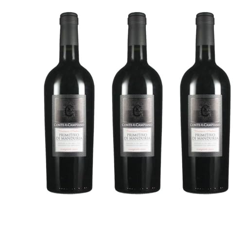 Vorteilspaket Conte di Campiano Primitivo di Manduria "61" Conte di Campiano sexaginta unus (3 x 0.75 Liter) von ErnenWein