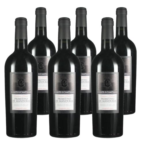 Vorteilspaket Conte di Campiano Primitivo di Manduria "61" Conte di Campiano sexaginta unus (6 x 0.75 Liter)/ErnenWein/Wine von ErnenWein