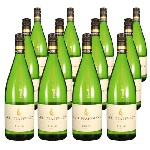 Vorteilspaket Karl Pfaffmann (1L) Riesling trocken (10) Pfalz Dt. Qualitätswein (12 x 1.00 Liter) von ErnenWein