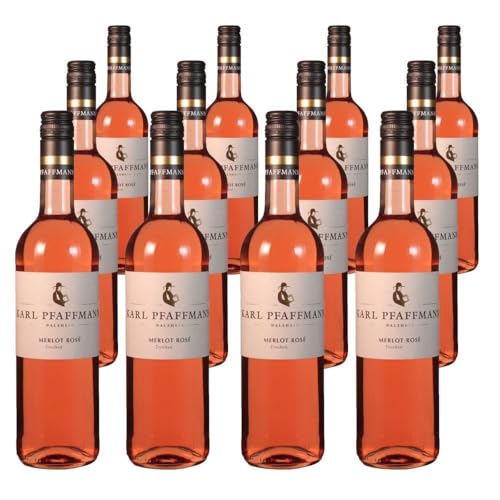 Vorteilspaket Karl Pfaffmann Merlot Rosé trocken (243) Pfalz Dt. Qualitätswein (12 x 0.75 Liter)/ErnenWein/Wine von ErnenWein