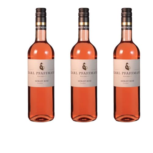 Vorteilspaket Karl Pfaffmann Merlot Rosé trocken (243) Pfalz Dt. Qualitätswein (3 x 0.75 Liter) von ErnenWein