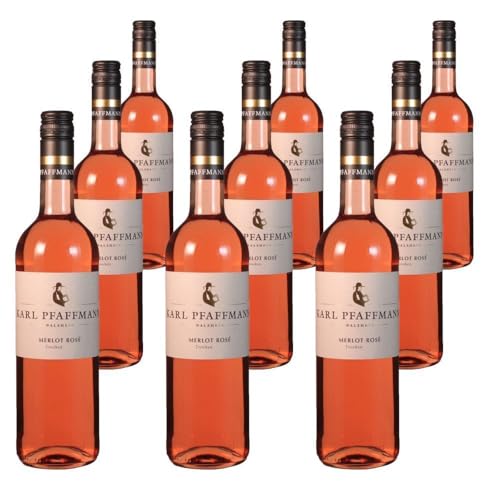 Vorteilspaket Karl Pfaffmann Merlot Rosé trocken (243) Pfalz Dt. Qualitätswein (9 x 0.75 Liter) von ErnenWein