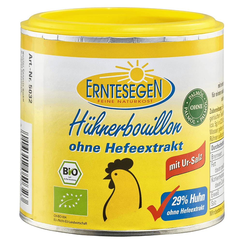 Bio Hühnerbouillon hefefrei von Erntesegen