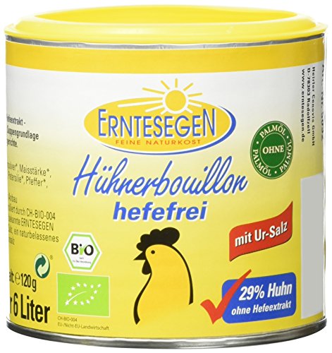 Erntesegen Hühnerbouillon hefefrei 120g Bio Würz-Sauce, 3er Pack (3 x 120 g) von Erntesegen