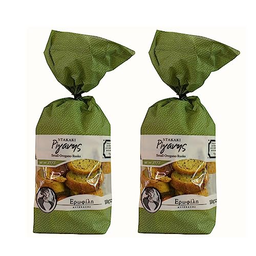 Erofili Avgenakis Griechischer Mini Oregano Zwieback, 2er Packung x 300g (Ingesamt: 600g) von Erofili Avgenakis