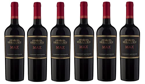 6x 0,75l - 2021er - Errazuriz - MAX Reserva - Cabernet Sauvignon - Valle del Aconcagua D.O. - Chile - Rotwein trocken von Errazuriz