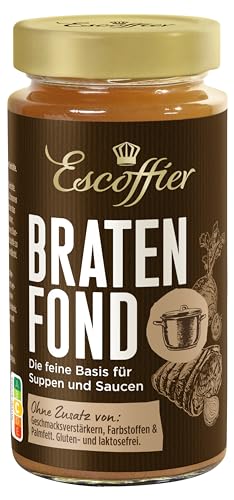 Escoffier - Bratenfond, Ideale Saucenbasis für Braten, Ohne Geschmacksverstärker, Farbstoffe oder Palmfett, Gluten und laktosefrei, 1 x 400 ml (Packung mit 6) von Escoffier