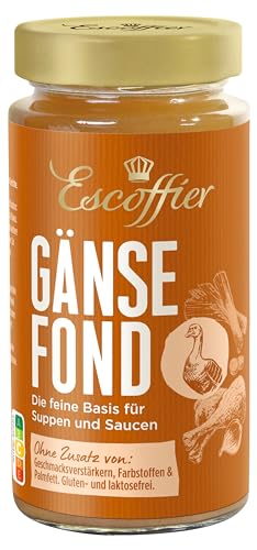 Escoffier - Gänsefond , Für köstliche gewürzte Gerichte und raffinierte Saucen , Ohne Geschmacksverstärker, Farbstoffe oder Palmfett , Gluten und laktosefrei , 1 x 400 ml von Escoffier