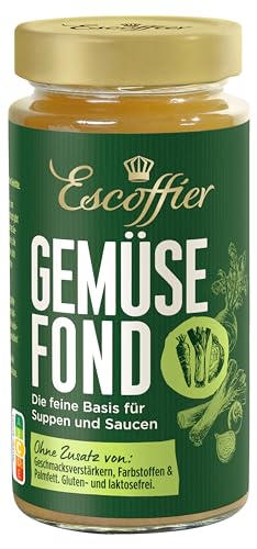 Escoffier - Gemüsefond , Ideale Basis für vegetarisches Kochen , Ohne Geschmacksverstärker, Farbstoffe oder Palmfett , Gluten und laktosefrei , 1 x 400 ml von Escoffier