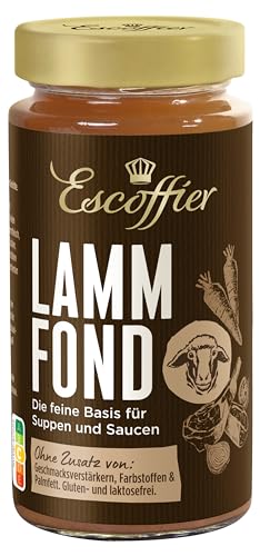 Escoffier - Lammfond , Ideale Saucenbasis für Lammtopf oder Geschnetzeltem , Ohne Geschmacksverstärker, Farbstoffe oder Palmfett , Gluten und laktosefrei , 1 x 400 ml von Escoffier