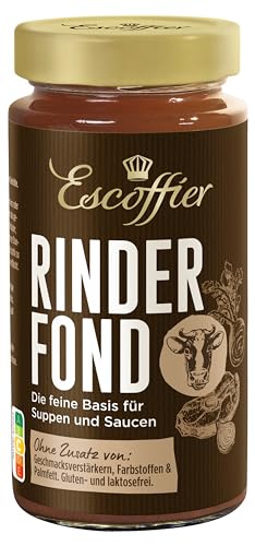 Escoffier - Rinderfond , Ideale Basis für Suppen und Saucen , Ohne Geschmacksverstärker, Farbstoffe oder Palmfett , Gluten und laktosefrei , 1 x 400 ml von Escoffier