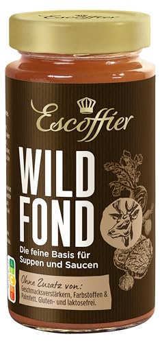 Escoffier - Wildfond , Tafelfertiger Fond zur Zubereitung verschiedener Wild-Gerichte , Ohne Geschmacksverstärker, Farbstoffe oder Palmfett , Gluten und laktosefrei , 1 x 400 ml von Escoffier