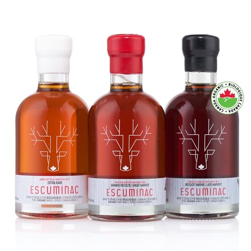 Escuminac Reiner Kanadischer Ahornsirup Geschenkpaket - Extra Rare, Great Harvest, Late Harvest - 200 ml von Escuminac