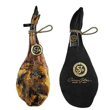 Schinken (Schulter) Pata Negra Bellota 5J (Cinco Jotas) Mindestgewicht 5,2 Kilogramm ​​- 100% iberico + angebotene iberische Chorizo Exqium von Espagne-Gourmet