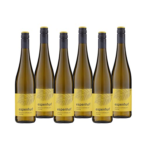 Espenhof "Weißes Espenblatt" fruchtig QbA Weißwein Rheinhessen halbtrocken (6 x 0.75l) von Espenhof