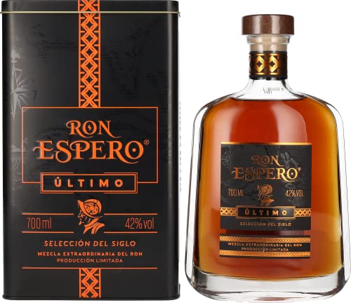 Espero Ultimo Rum I 700 ml Flasche I 42% Volume I Premium Blend aus Barbados I Geschenkbox von Espero