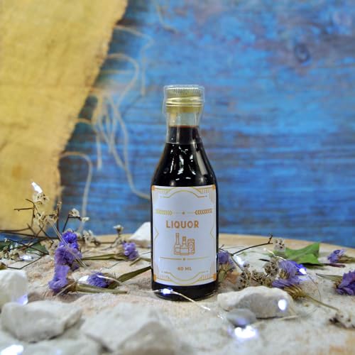 Mini-Flasche mit 50 ml Kaffee-Likör, mit Schachtel und personalisiertem Etikett – Souvenir für Hochzeit und Taufe | Niedlich | Geschenk für Hochzeit | kleine Flasche Alkohol von Espirito Rebelde