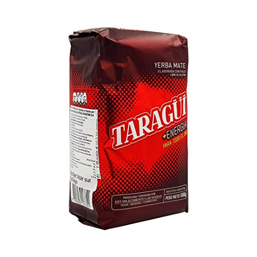 Taragui Mate Tee Energia, Argentinischer Mate Tee ohne Staub, Anregend und energetisierend, Perfekter Ersatz für Kaffee oder Energy Drinks, 500 g von Taragüi