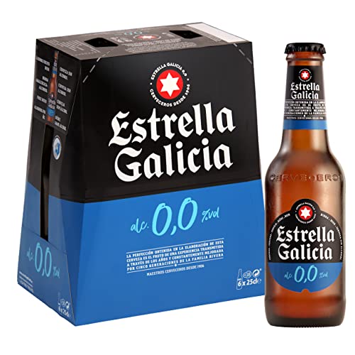 Bier Estrella Galicia 0,0 Sin Alcohol 6x25cl (Box 6 Flaschen) von Estrella Galicia