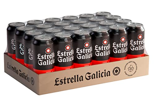 ESTRELLA GALICIA Especial Dosenbier, Lager Bier, Einweg (24 x 0,33 l Bier Dose) von Estrella Galicia
