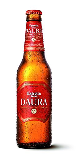 6 Flaschen Glutenfrei Estrella Daura Damm Barcelona Bier Gluten frei a 0,33l inc. 1,50€ EINWEG Pfand (Grundpreis = 9,99€ Liter) von Estrella