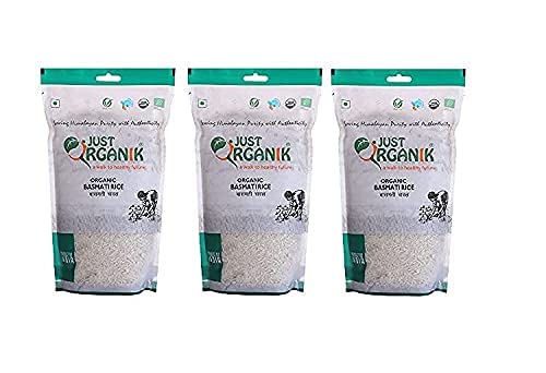 Just Organik Rice Basmati 3kg, 100% Organic von Ethnic Choice