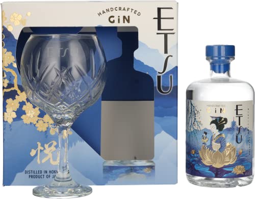 Etsu Japanese Handcrafted Gin The Original 43% Vol. 0,7l in Geschenkbox mit Glas von Etsu