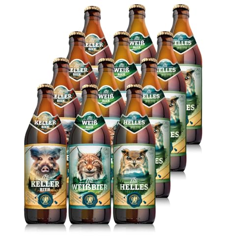 Ettl | 12 x 0,5 l Bierspezialitäten aus der Privatbrauerei Ettl | Bierset | Probierset | Biergeschenk für alle Bierliebhaber (12x0,5l, Mix-Set) von ETTL