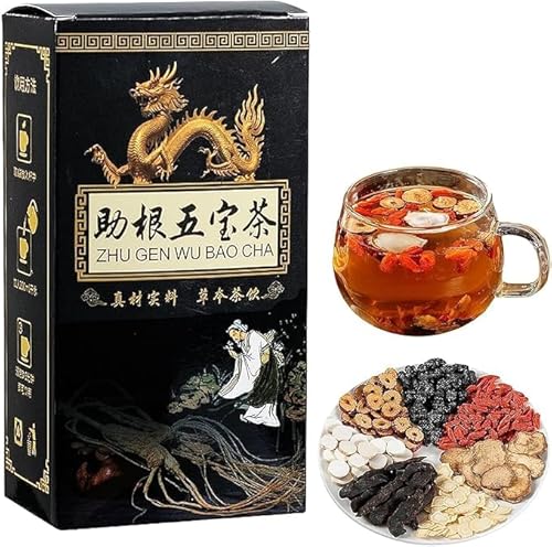 Ginseng Five Treasures Tea Kidney Tea,Men’s Essentials Kidney Tea,Kidney Tea Formula Ginseng Five Treasure Tea,Men's Essentials Five Flacors Kidney Tea, Liver and Kidney Care Tea (1 Box) von Eunmsi