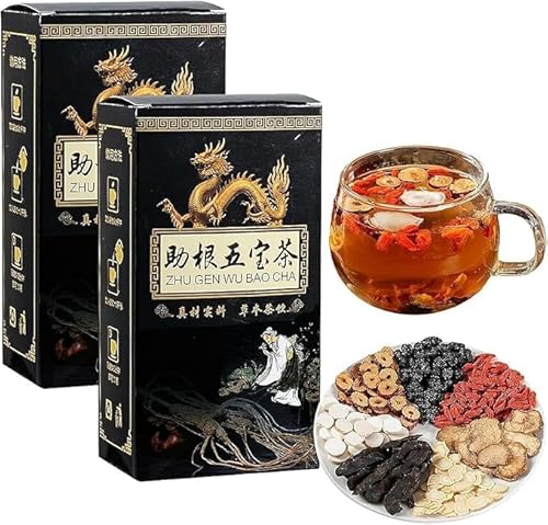 Ginseng Five Treasures Tea Kidney Tea,Men’s Essentials Kidney Tea,Kidney Tea Formula Ginseng Five Treasure Tea,Men's Essentials Five Flacors Kidney Tea, Liver and Kidney Care Tea (2 Box) von Eunmsi