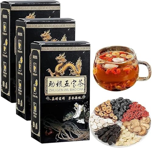 Ginseng Five Treasures Tea Kidney Tea,Men’s Essentials Kidney Tea,Kidney Tea Formula Ginseng Five Treasure Tea,Men's Essentials Five Flacors Kidney Tea, Liver and Kidney Care Tea (3 Box) von Eunmsi