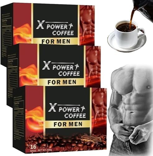 X Power Coffee for Men,X Power Coffee,Instant Power Coffee For Men,Afircan Powder Coffee for Man,Energy-boosting Coffee,he Secret To Strong Men (3 Box) von Eunmsi