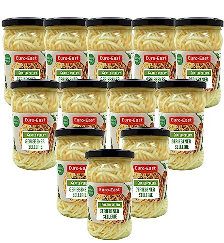 Euro-East Geriebener Sellerie 12er Pack im Glas x 280g | vegan, glutenfrei von Euro-East