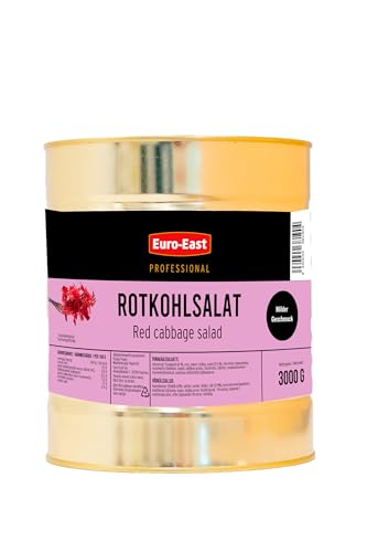 Euro-East Rotkohlsalat, gewürzt mit Zimt, Nelken und Apfel Groß | 1er pack (1x3000g) von Euro-East