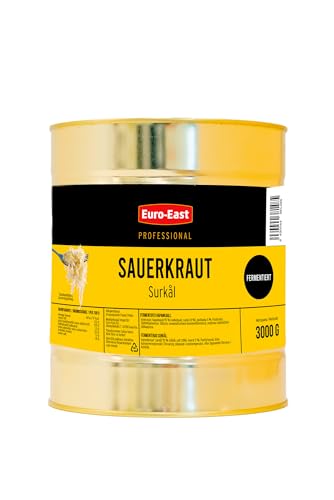 Euro-East Sauerkraut mild | Gut & Günstig | Vegan und Glutenfrei eingelegter Kohl | Groß 1er pack (1x3000g) von Euro-East