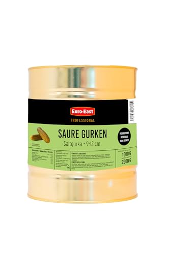 Euro-East Eingelegte Saure Gurken, Konserven & Gurken Fermentierte Ganze Gurke stammen aus traditioneller Milchsäuregärung- Groß 1er pack (1x2900g) von Euro-East