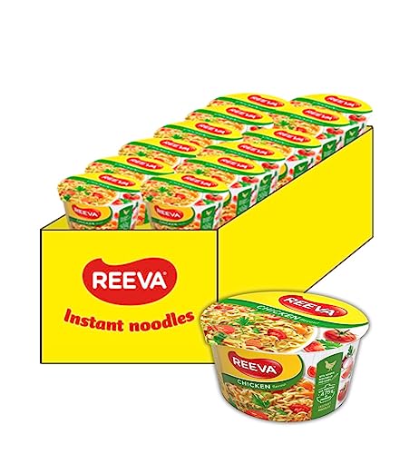 Reeva Instant Nudeln Huhngeschmack BigCup 24 x 75g von Euro-East