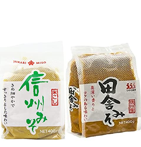 Hikari Medium Sweet White & Rot Miso Paste 2x400g von Axppin