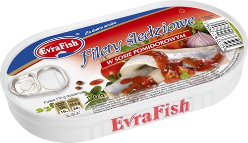 EvraFish Heringsfilets in Tomatensauce 170 g von Evra Fish