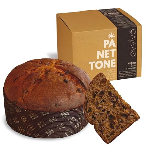 Handgemachter Bio Panettone vegan - mit Kaffeecreme und Zartbitter-Schokolade - 500 g von Evvivo