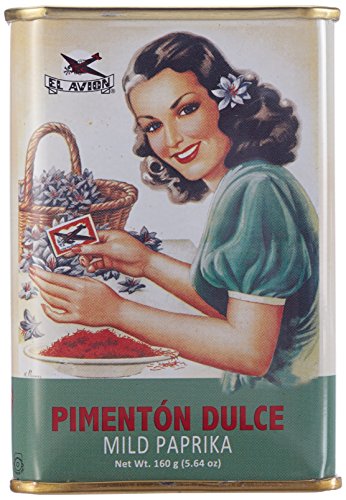 El Avion Pimentón Dulce - süßes Paprikapulver aus Spanien/Valencia in einer Geschenkdose, 2er Pack (2 x 160 g) von El Avion