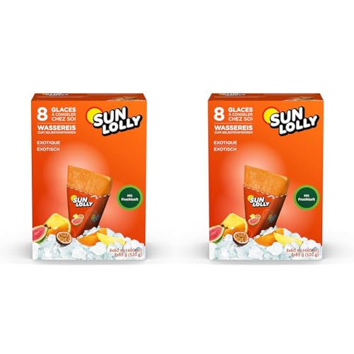 Sun Lolly Wassereis Exotisch (8 x 60ml) (Packung mit 2) von Ewbob