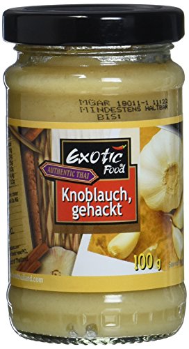 Exotic Food Knoblauch, gehackt in Sojabohnenöl, 6er Pack (6 x 100 g) von Exotic Food