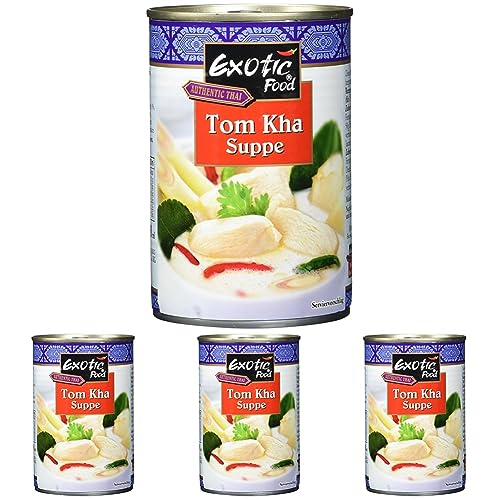 Exotic Food Tom Kha Suppe, servierfertig (1 x 400 ml Dose) | 400 ml (4er Pack) von Exotic Food